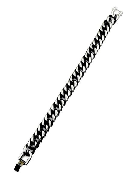 PULSERAS HOMBRE CADENA ESLABON ACERO ENVEJECIDO | EL JARDIN DEL DESEO