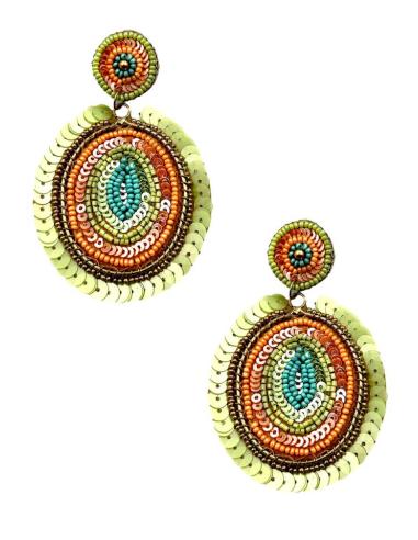 PENDIENTES VERDES CON LENTENJUELAS ESTILO BOHO | EL JARDIN DEL DESEO