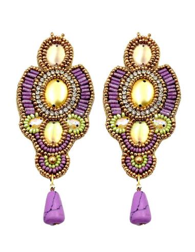 PENDIENTES MUJER MORADOS CLARO ESTILO BOHO | EL JARDIN DEL DESEO