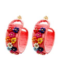 AROS NARANJAS CON FLORES BONITAS IDEALES EN VERANO ESTILO FRESCO