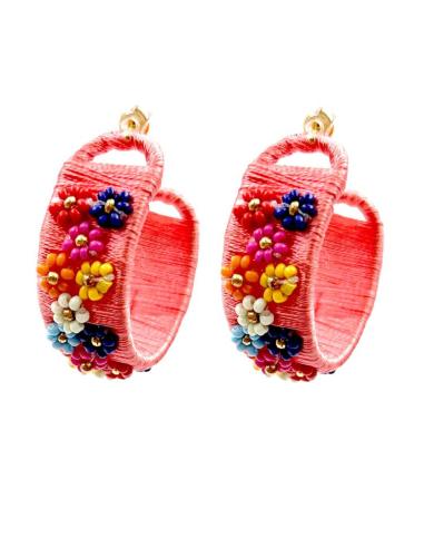 AROS NARANJAS CON FLORES BONITAS IDEALES EN VERANO ESTILO FRESCO