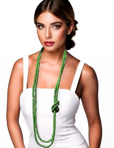 COLLARES MUJER VERDES ESMERALDA CON NUDO | EL JARDIN DEL DESEO