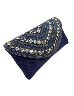 BOLSOS AZULES MARINO CARTERA PEDRERIA BODA FIESTA | MADRINA E INVITADA
