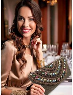 BOLSOS BODA MARRONES CHOCOLATE CARTERA DE PEDRERIA | MADRINA E INVITADA 2