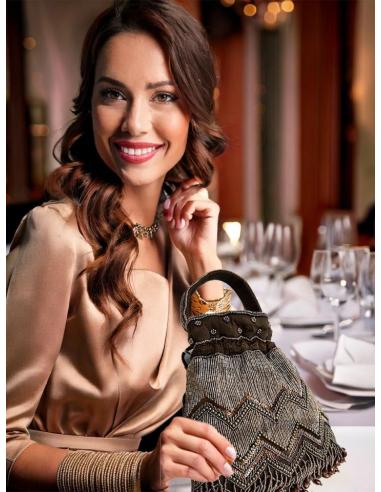 BOLSOS BODA MARRONES CHOCOLATE BOMBONERAS DE MANO | INVITADAS Y MADRINAS