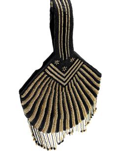 Imagen del producto BOLSOS NEGROS Y DORADOS DE MANO EN PEDRERIA FIESTA | BOLSOS BODA