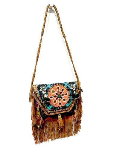 BOLSOS MULTICOLOR CON FLECOS CONCHAS Y BORLAS | ACCESORIOS BOHOCHIC