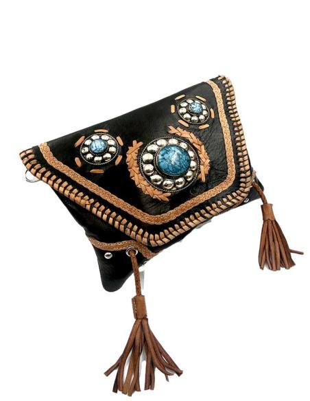 BOLSOS PIEL MARRONES ESTILO ETNICO Y BOHEMIO | BOLSOS ETNICOS