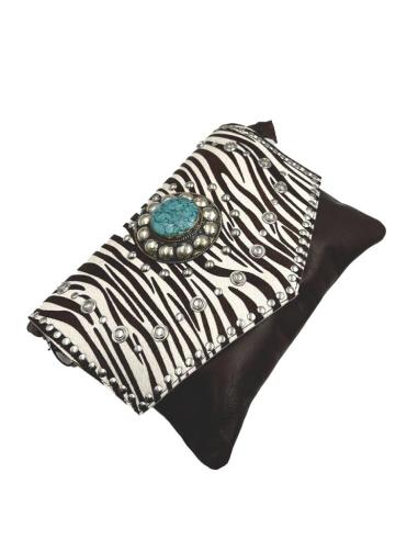 BOLSOS PIEL MARRONES CHOCOLATE ANIMAL PRINT CEBRA | BOLSOS ETNICOS