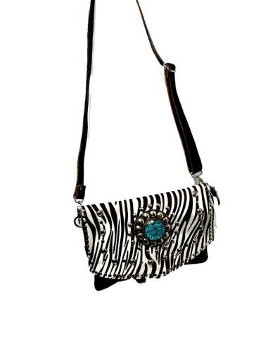BOLSOS PIEL MARRONES CHOCOLATE ANIMAL PRINT CEBRA | BOLSOS ETNICOS