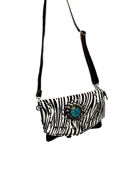 BOLSOS PIEL MARRONES CHOCOLATE ANIMAL PRINT CEBRA | BOLSOS ETNICOS