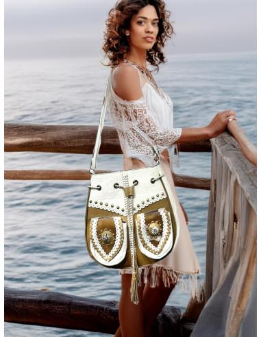 BOLSOS BLANCOS Y BEIGE BOLSILLOS