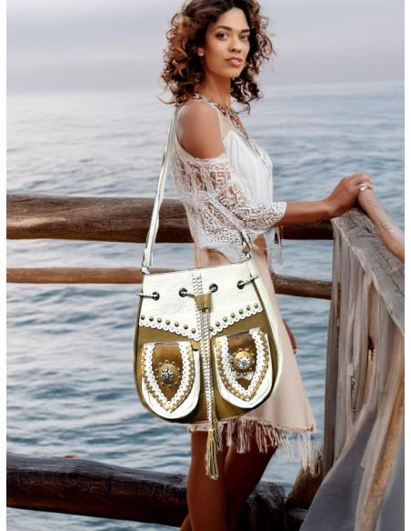 BOLSOS BLANCOS Y BEIGE BOLSILLOS