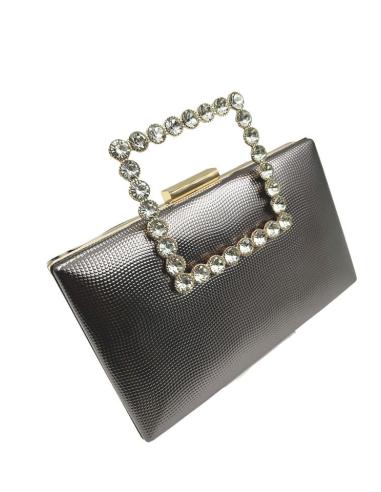 BOLSOS PLATA VIEJA DE FIESTA CON ASA JOYA PEDRERIA | MADRINAS BODA