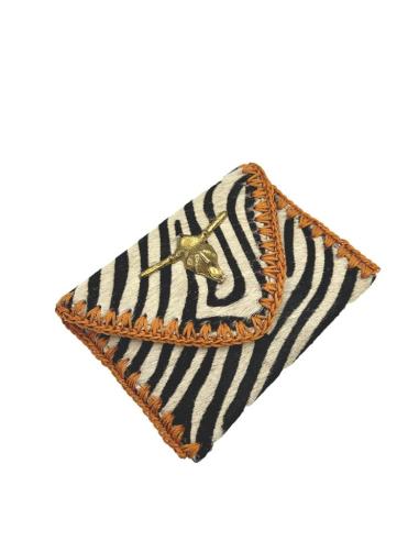 MONEDEROS MUJER BOHO PIEL ANIMAL PRINT CEBRA | ACCESORIOS MODA