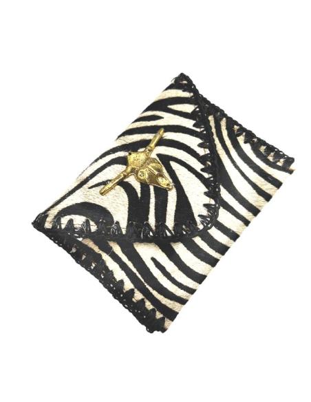 MONEDEROS MUJER PIEL ANIMAL PRINT CEBRA | ACCESORIOS MODA