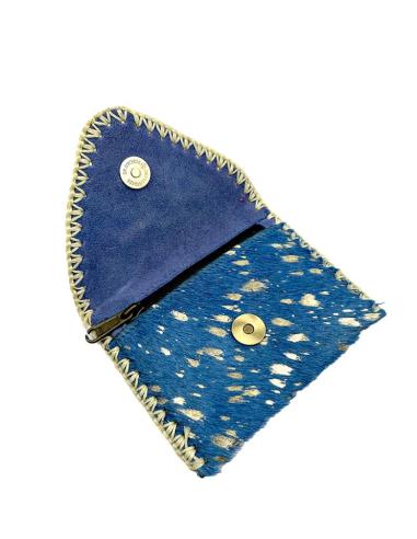 MONEDEROS MUJER AZULES PIEL ANIMAL PRINT | ACCESORIOS MODA