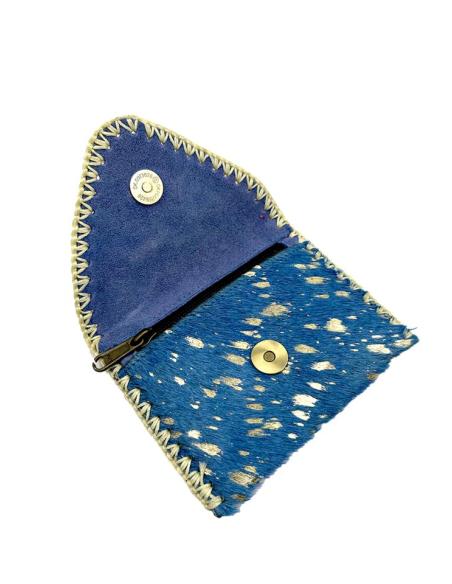 MONEDEROS MUJER AZULES PIEL ANIMAL PRINT | ACCESORIOS MODA