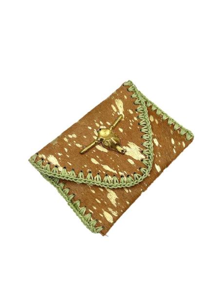 MONEDEROS MUJER MARRONES PIEL ANIMAL PRINT | ACCESORIOS MODA