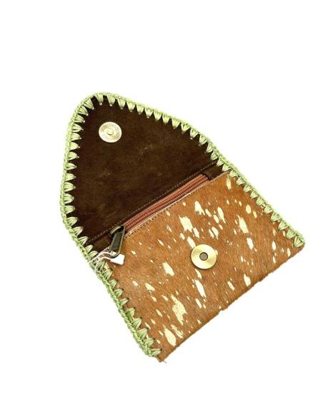 MONEDEROS MUJER MARRONES PIEL ANIMAL PRINT | ACCESORIOS MODA