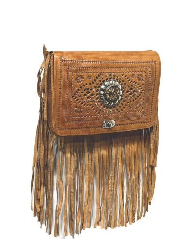 BOLSOS MUJER DE PIEL CUERO MARRONES ESILO BOHO | EL JARDIN DEL DESEO