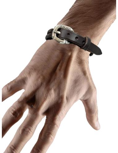 PULSERAS CUERO MARRON PLANO DE HOMBRE Y MUJER | EL JARDIN DEL DESEO
