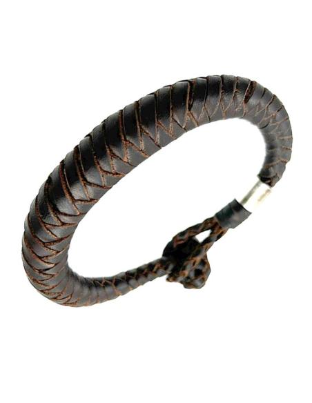 PULSERAS DE CUERO MARRONES Y ANCHAS HOMBRE Y MUJER | EL JARDIN DEL DESEO