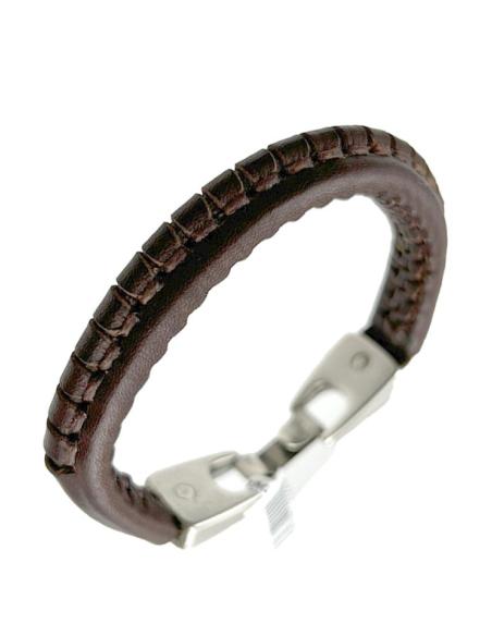 PULSERAS PARA HOMBRE EN CUERO MARRON HECHO A MANO | EL JARDIN DEL DESEO