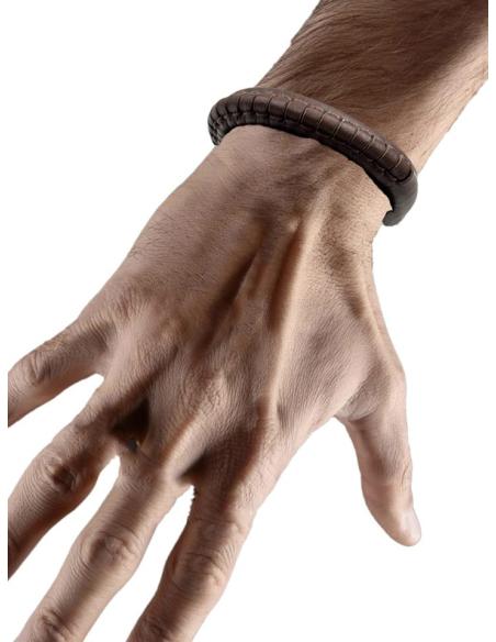 PULSERAS PARA HOMBRE EN CUERO MARRON HECHO A MANO | EL JARDIN DEL DESEO