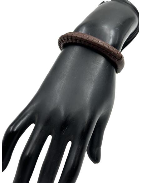PULSERAS PARA HOMBRE EN CUERO MARRON HECHO A MANO | EL JARDIN DEL DESEO