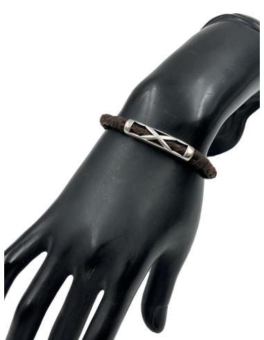 PULSERAS HOMBRE CORDON CUERO TRENZADO | EL JARDIN DEL DESEO