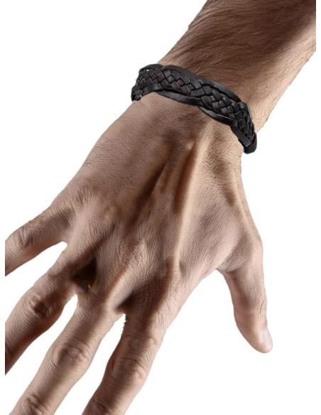 PULSERAS CUERO TRENZA ANCHA HOMBRE Y MUJER | EL JARDIN DEL DESEO