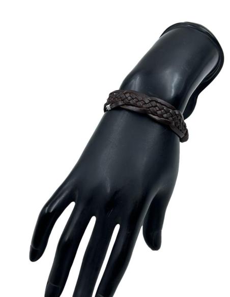PULSERAS CUERO TRENZA ANCHA HOMBRE Y MUJER | EL JARDIN DEL DESEO