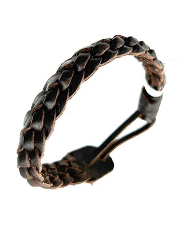 PULSERAS CUERO TRENZA ANCHA DE HOMBRE Y MUJER | EL JARDIN DEL DESEO