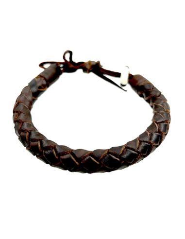 PULSERAS HOMBRE DE CUERO TRENZADAS ANCHAS | EL JARDIN DEL DESEO