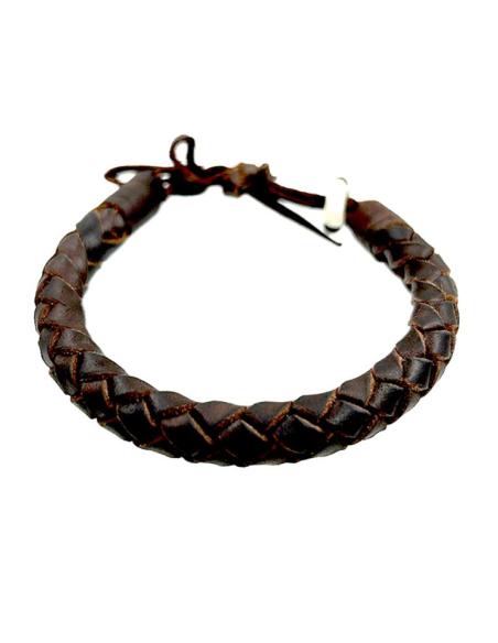 PULSERAS HOMBRE DE CUERO TRENZADAS ANCHAS | EL JARDIN DEL DESEO