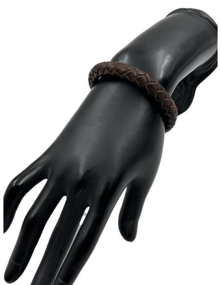 PULSERAS HOMBRE DE CUERO TRENZADAS ANCHAS | EL JARDIN DEL DESEO