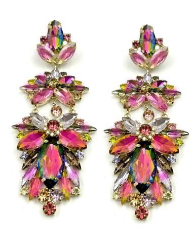 PENDIENTES FUCSIAS LARGOS PEDRERIA ESPECTACULAR| INVITADAS DE BODAS
