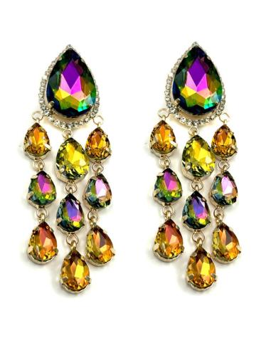 PENDIENTES DE NOCHE VERDES LARGOS | JOYAS INVITADA BODAS Y EVENTOS