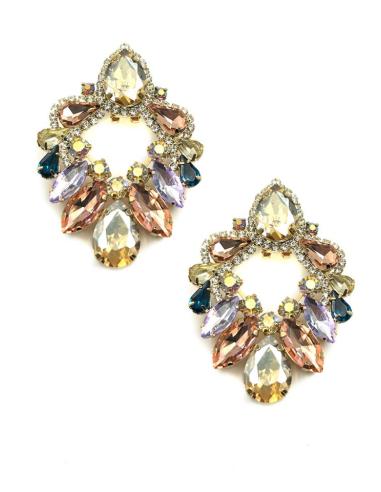 PENDIENTES ELEGANTES CON PEDRERIA PASTEL | INVITADAS DE BODA
