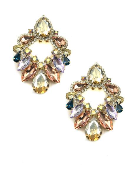 PENDIENTES ELEGANTES CON PEDRERIA PASTEL | INVITADAS DE BODA