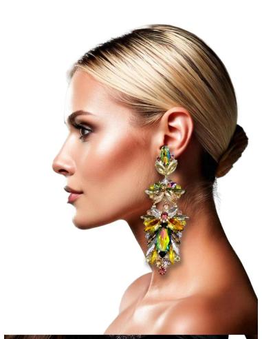 PENDIENTES MUJER LARGOS PEDRERIA ESPECTACULAR | INVITADAS DE BODAS