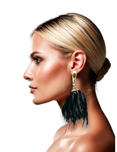 PENDIENTES NEGROS DE PLUMAS PARA NOCHE Y FIESTA | EL JARDIN DEL DESEO