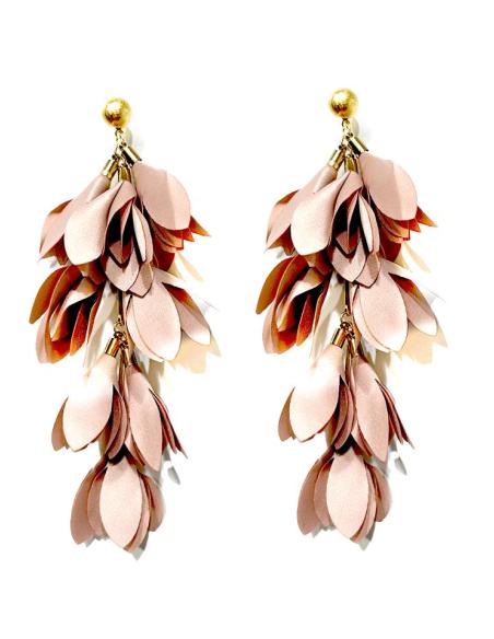 PENDIENTES DE TELA ROSAS MAQUILLAJE PARA INVITADA | EL JARDIN DEL DESEO