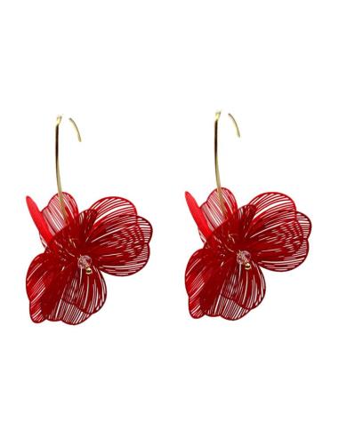 PENDIENTES FLORES LARGOS Y PETALOS COLOR | ACCESORIOS MODA