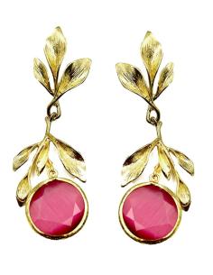 PENDIENTES BODA LARGOS CON PIEDRAS SEMIPRECIOSAS | EL JARDIN DEL DESEO