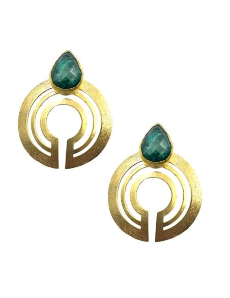 PENDIENTES MUJER DORADOS DISEÑO ORIGINAL INVITADA | EL JARDIN DEL DESEO