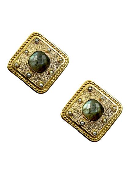 PENDIENTES BODA CORTOS ESTILO VINTAGE | EL JARDIN DEL DESEO