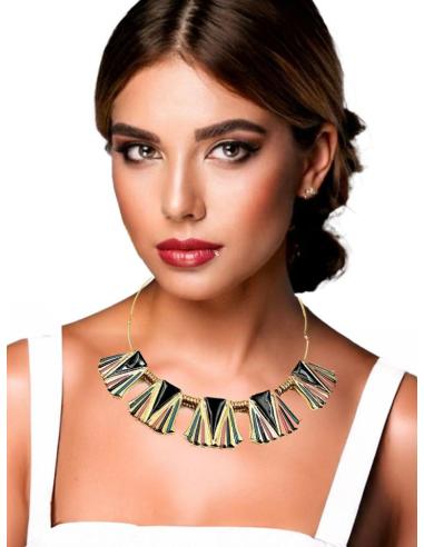 COLLARES MUJER DORADOS INSPIRADOS EN EGIPTO PARA EVENTOS