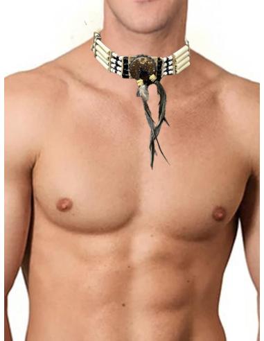 COLLARES CHOKER ESILO NAVAJO BLANCOS Y NEGROS ARTESANIA TRIBAL